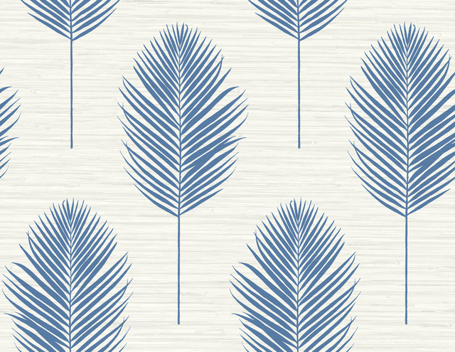 Bali Blue Fern Wallpaper by A-Street Prints Designer Inlay Covers about 60.8 square feet 27-in by 27-ft long roll Unpasted 20.9 - Swanky Fabrics - Bali Blue Fern Wallpaper by A-Street Prints Designer Inlay Covers about 60.8 square feet 27-in by 27-ft long roll Unpasted 20.9 - Swanky Fabrics -