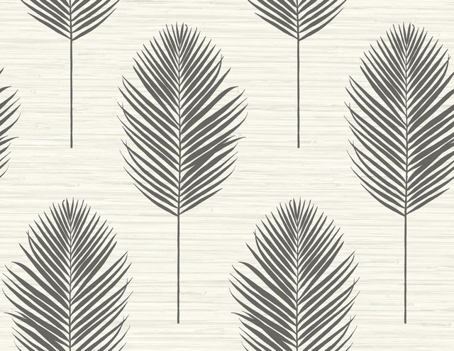 Bali Black Fern Wallpaper by A-Street Prints Designer Inlay Covers about 60.8 square feet 27-in by 27-ft long roll Unpasted 20.9 - Swanky Fabrics - Bali Black Fern Wallpaper by A-Street Prints Designer Inlay Covers about 60.8 square feet 27-in by 27-ft long roll Unpasted 20.9 - Swanky Fabrics -