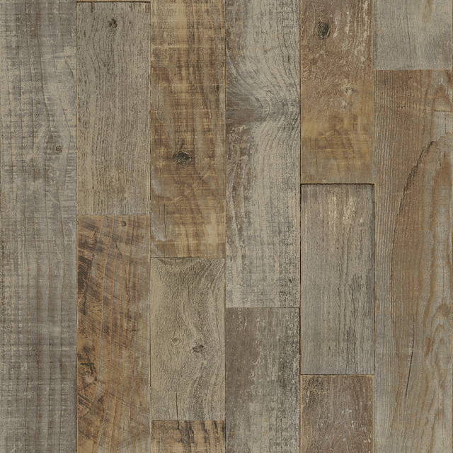 Chebacco Brown Wooden Planks Wallpaper by Chesapeake Designer Birch & Sparrow Covers about 56.4 square feet 20.5-in by 33-ft long roll Prepasted 20.5 - Swanky Fabrics -