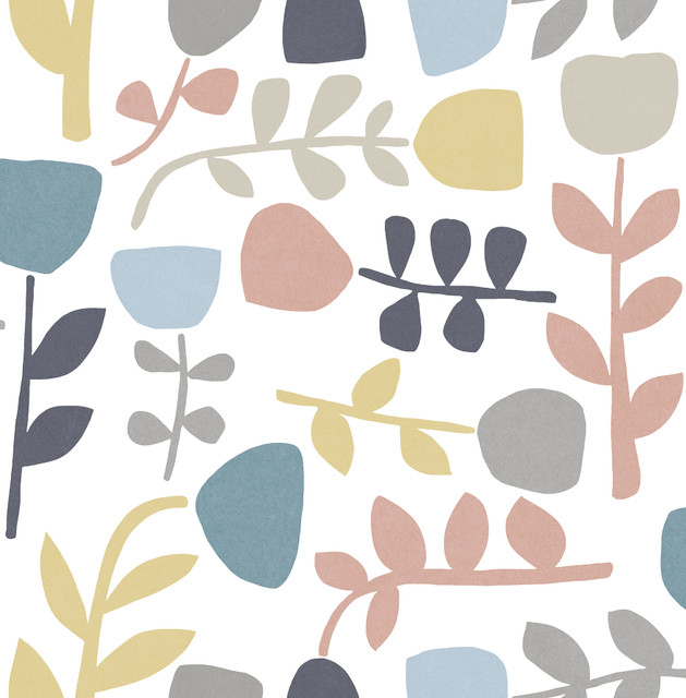 Juni Pastel Abstract Tulips Wallpaper by A-Street Prints Designer Hannah Covers about 56.4 square feet 20.5-in by 33-ft long roll Unpasted 20.9 - Swanky Fabrics - Juni Pastel Abstract Tulips Wallpaper by A-Street Prints Designer Hannah Covers about 56.4 square feet 20.5-in by 33-ft long roll Unpasted 20.9 - Swanky Fabrics -