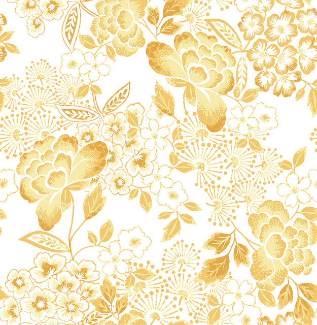 Irina Yellow Floral Blooms Wallpaper by A-Street Prints Designer Happy Covers about 56.4 square feet 20.5-in by 33-ft long roll Unpasted 20.9 - Swanky Fabrics - Irina Yellow Floral Blooms Wallpaper by A-Street Prints Designer Happy Covers about 56.4 square feet 20.5-in by 33-ft long roll Unpasted 20.9 - Swanky Fabrics -
