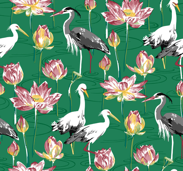 Barton Green Heron Wallpaper by A-Street Prints Designer Happy Covers about 60.8 square feet 27-in by 27-ft long roll Unpasted 25.25 - Swanky Fabrics - Barton Green Heron Wallpaper by A-Street Prints Designer Happy Covers about 60.8 square feet 27-in by 27-ft long roll Unpasted 25.25 - Swanky Fabrics -