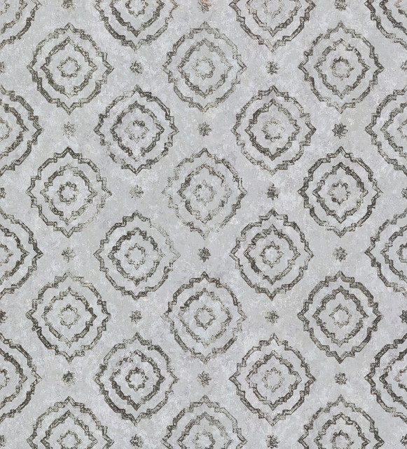 Uma Silver Medallion Wallpaper by A-Street Prints Designer Grey Resource Covers about 75.9 square feet 27.6-in by 33-ft long roll Unpasted 25.2 - Swanky Fabrics - Uma Silver Medallion Wallpaper by A-Street Prints Designer Grey Resource Covers about 75.9 square feet 27.6-in by 33-ft long roll Unpasted 25.2 - Swanky Fabrics -