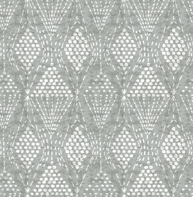 Grady Grey Dotted Geometric Wallpaper by A-Street Prints Designer Happy Covers about 56.4 square feet 20.5-in by 33-ft long roll Unpasted 20.9 - Swanky Fabrics -