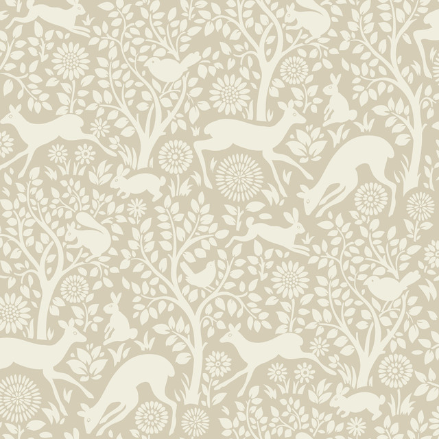 Anahi Neutral Forest Fauna Wallpaper by Chesapeake Designer Hide And Seek Covers about 56.4 square feet 20.5-in by 33-ft long roll Prepasted 20.5 - Swanky Fabrics - Anahi Neutral Forest Fauna Wallpaper by Chesapeake Designer Hide And Seek Covers about 56.4 square feet 20.5-in by 33-ft long roll Prepasted 20.5 - Swanky Fabrics -