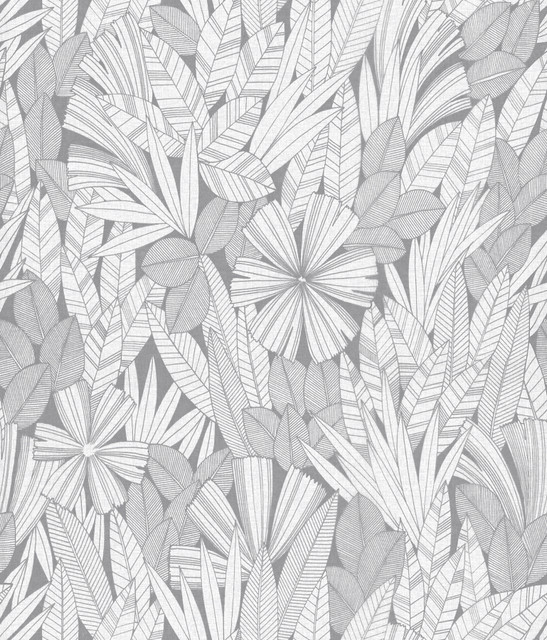Bannon Grey Leaves Wallpaper by A-Street Prints Designer Happy Covers about 56.4 square feet 20.5-in by 33-ft long roll Unpasted 24 - Swanky Fabrics - Bannon Grey Leaves Wallpaper by A-Street Prints Designer Happy Covers about 56.4 square feet 20.5-in by 33-ft long roll Unpasted 24 - Swanky Fabrics -