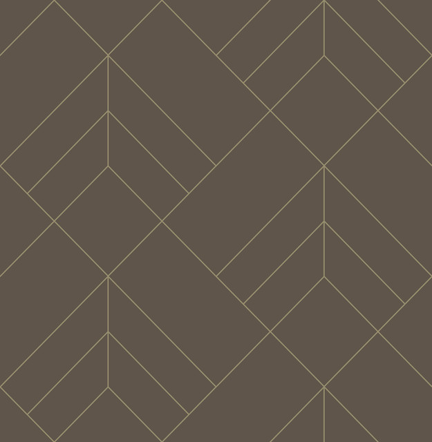 Sander Chocolate Geometric Wallpaper by A-Street Prints Designer Hannah Covers about 56.4 square feet 20.5-in by 33-ft long roll Unpasted 20.9 - Swanky Fabrics -