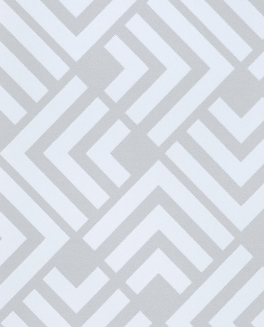Zig Grey Geometric Wallpaper by Eijffinger Designer Geonature Covers about 56.4 square feet 20.5-in by 33-ft long roll Unpasted 21 - Swanky Fabrics -