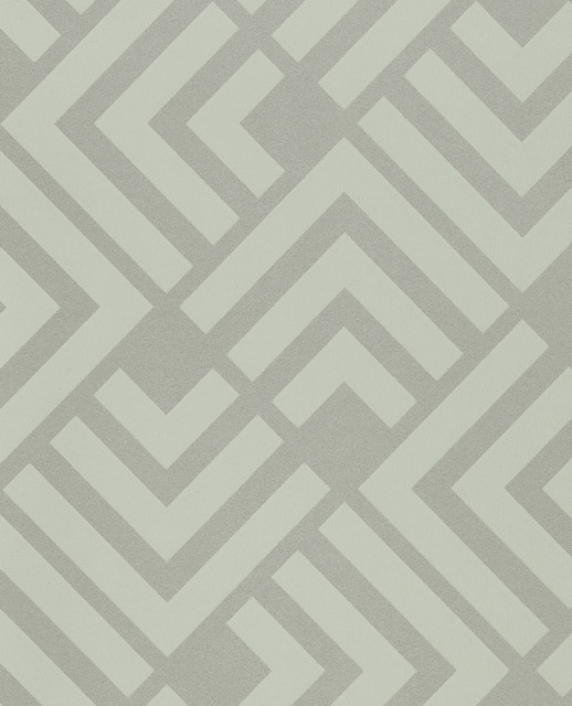 Zig Mint Geometric Wallpaper by Eijffinger Designer Geonature Covers about 56.4 square feet 20.5-in by 33-ft long roll Unpasted 21 - Swanky Fabrics -