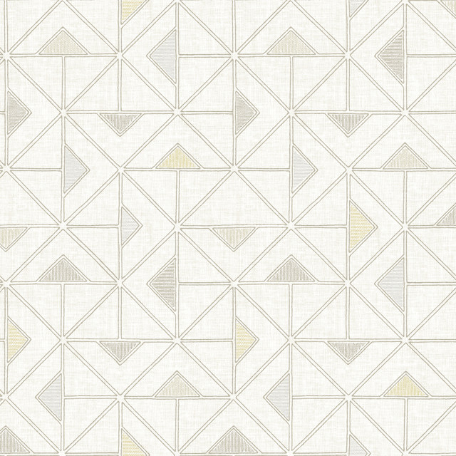 Jekyl Beige Triangles Wallpaper by A-Street Prints Designer Georgia Covers about 56.4 square feet 20.5-in by 33-ft long roll Unpasted 20.9 - Swanky Fabrics - Jekyl Beige Triangles Wallpaper by A-Street Prints Designer Georgia Covers about 56.4 square feet 20.5-in by 33-ft long roll Unpasted 20.9 - Swanky Fabrics -