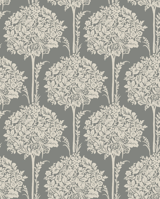 Zaria Slate Topiary Wallpaper by A-Street Prints Designer Georgia Covers about 56.4 square feet 20.5-in by 33-ft long roll Unpasted 12.6 - Swanky Fabrics - Zaria Slate Topiary Wallpaper by A-Street Prints Designer Georgia Covers about 56.4 square feet 20.5-in by 33-ft long roll Unpasted 12.6 - Swanky Fabrics -
