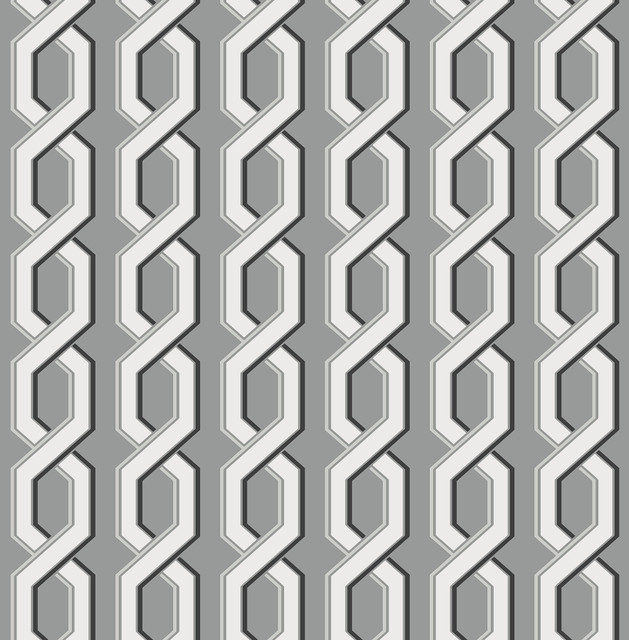 Twist Black Geometric Wallpaper by Brewster Designer For Your Bath III Covers about 56.4 square feet 20.5-in by 33-ft long roll Unpasted 3.5 - Swanky Fabrics - Twist Black Geometric Wallpaper by Brewster Designer For Your Bath III Covers about 56.4 square feet 20.5-in by 33-ft long roll Unpasted 3.5 - Swanky Fabrics -
