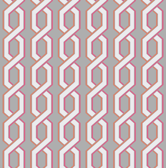 Twist Pink Geometric Wallpaper by Brewster Designer For Your Bath III Covers about 56.4 square feet 20.5-in by 33-ft long roll Unpasted 3.5 - Swanky Fabrics - Twist Pink Geometric Wallpaper by Brewster Designer For Your Bath III Covers about 56.4 square feet 20.5-in by 33-ft long roll Unpasted 3.5 - Swanky Fabrics -