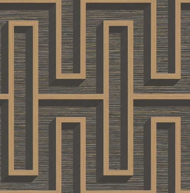 Henley Black Geometric Grasscloth Wallpaper by Advantage Designer Fusion Covers about 56.4 square feet 20.5-in by 33-ft long roll Unpasted 20.9 - Swanky Fabrics - Henley Black Geometric Grasscloth Wallpaper by Advantage Designer Fusion Covers about 56.4 square feet 20.5-in by 33-ft long roll Unpasted 20.9 - Swanky Fabrics -