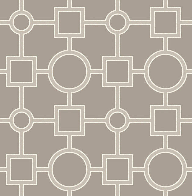 Matrix Taupe Geometric Wallpaper by Brewster Designer For Your Bath III Covers about 56.4 square feet 20.5-in by 33-ft long roll Unpasted 10.43 - Swanky Fabrics - Matrix Taupe Geometric Wallpaper by Brewster Designer For Your Bath III Covers about 56.4 square feet 20.5-in by 33-ft long roll Unpasted 10.43 - Swanky Fabrics -