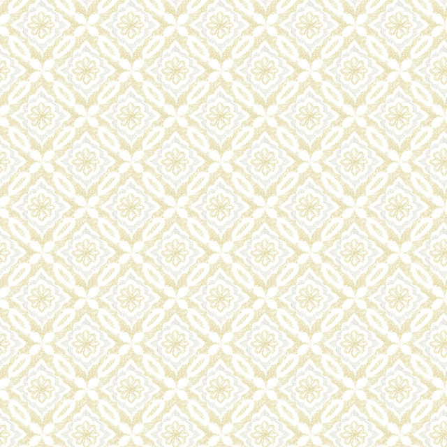 Hugson Yellow Quilted Damask Wallpaper by Chesapeake Designer Flora & Fauna Covers about 56.4 square feet 20.5-in by 33-ft long roll Prepasted 4.2 - Swanky Fabrics -
