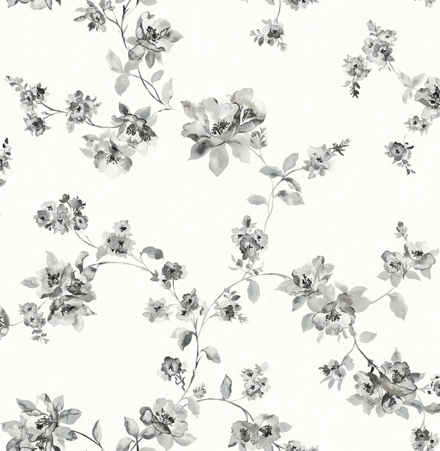 Cyrus Black Festive Floral Wallpaper by Chesapeake Designer Farmhouse Covers about 56.4 square feet 20.5-in by 33-ft long roll Unpasted 10.4 - Swanky Fabrics - Cyrus Black Festive Floral Wallpaper by Chesapeake Designer Farmhouse Covers about 56.4 square feet 20.5-in by 33-ft long roll Unpasted 10.4 - Swanky Fabrics -