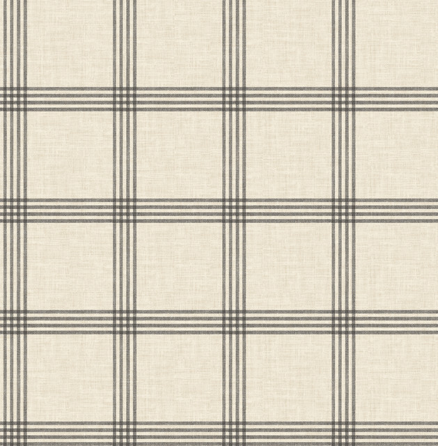 Twain Black Plaid Wallpaper by Chesapeake Designer Farmhouse Covers about 56.4 square feet 20.5-in by 33-ft long roll Unpasted 5.2 - Swanky Fabrics - Twain Black Plaid Wallpaper by Chesapeake Designer Farmhouse Covers about 56.4 square feet 20.5-in by 33-ft long roll Unpasted 5.2 - Swanky Fabrics -