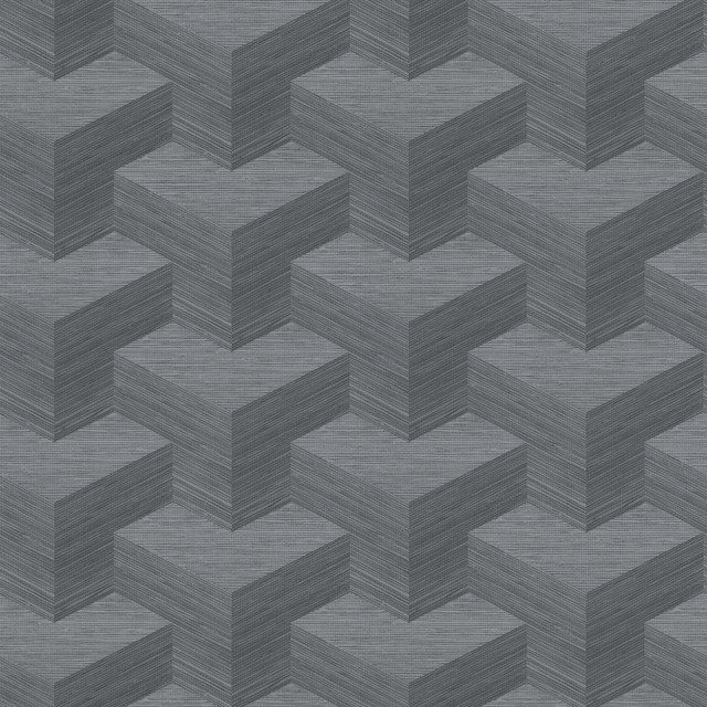Y Knot Slate Geometric Texture Wallpaper by A-Street Prints Designer Fibers Covers about 60.8 square feet 27-in by 27-ft long roll Unpasted 7 - Swanky Fabrics -