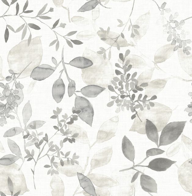 Gossamer Grey Botanical Wallpaper by A-Street Prints Designer Eclipse Covers about 56.4 square feet 20.5-in by 33-ft long roll Unpasted 20.9 - Swanky Fabrics - Gossamer Grey Botanical Wallpaper by A-Street Prints Designer Eclipse Covers about 56.4 square feet 20.5-in by 33-ft long roll Unpasted 20.9 - Swanky Fabrics -
