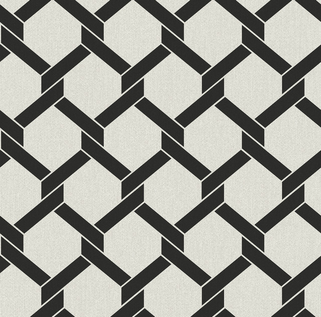 Payton Black Hexagon Trellis Wallpaper by A-Street Prints Designer Dimensions Covers about 60.8 square feet 27-in by 27-ft long roll Unpasted 25.2 - Swanky Fabrics - Payton Black Hexagon Trellis Wallpaper by A-Street Prints Designer Dimensions Covers about 60.8 square feet 27-in by 27-ft long roll Unpasted 25.2 - Swanky Fabrics -