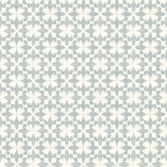 Remy Teal Fleur Tile Wallpaper by Chesapeake Designer Delphine Covers about 56.4 square feet 20.5-in by 33-ft long roll Prepasted 20.5 - Swanky Fabrics - Remy Teal Fleur Tile Wallpaper by Chesapeake Designer Delphine Covers about 56.4 square feet 20.5-in by 33-ft long roll Prepasted 20.5 - Swanky Fabrics -