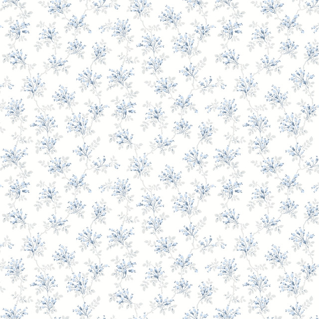 Sofiane Blue Botanical Trail Wallpaper by Chesapeake Designer Delphine Covers about 56.4 square feet 20.5-in by 33-ft long roll Prepasted 20.5 - Swanky Fabrics - Sofiane Blue Botanical Trail Wallpaper by Chesapeake Designer Delphine Covers about 56.4 square feet 20.5-in by 33-ft long roll Prepasted 20.5 - Swanky Fabrics -