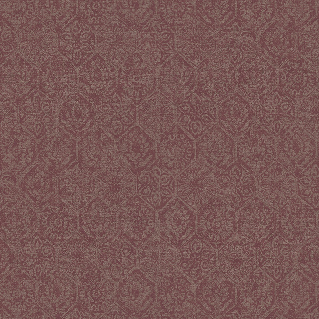 Edsel Maroon Geometric Wallpaper by Advantage Designer Cuba Covers about 57.5 square feet 20.9-in by 33-ft long roll Unpasted 25.2 - Swanky Fabrics -