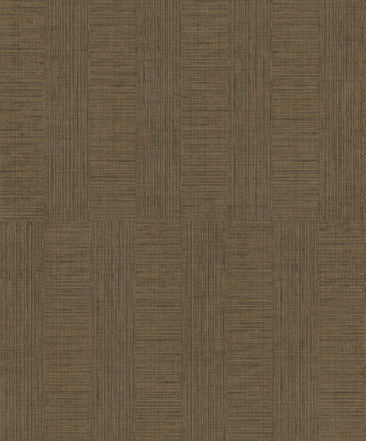 Eldorado Brown Geometric Wallpaper by Advantage Designer Cuba Covers about 57.5 square feet 20.9-in by 33-ft long roll Unpasted 25.2 - Swanky Fabrics -