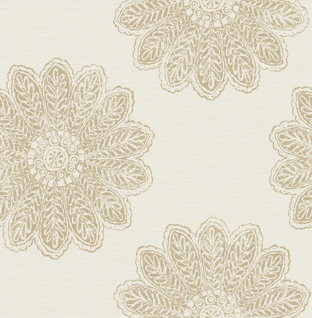 Sol Light Brown Medallion Wallpaper by A-Street Prints Designer Celadon Covers about 56.4 square feet 20.5-in by 33-ft long roll Unpasted 20.9 - Swanky Fabrics - Sol Light Brown Medallion Wallpaper by A-Street Prints Designer Celadon Covers about 56.4 square feet 20.5-in by 33-ft long roll Unpasted 20.9 - Swanky Fabrics -