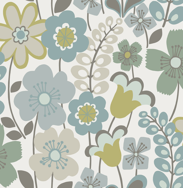 Piper Green Floral Wallpaper by A-Street Prints Designer BlueBell Covers about 56.4 square feet 20.5-in by 33-ft long roll Unpasted 20.9 - Swanky Fabrics - Piper Green Floral Wallpaper by A-Street Prints Designer BlueBell Covers about 56.4 square feet 20.5-in by 33-ft long roll Unpasted 20.9 - Swanky Fabrics -