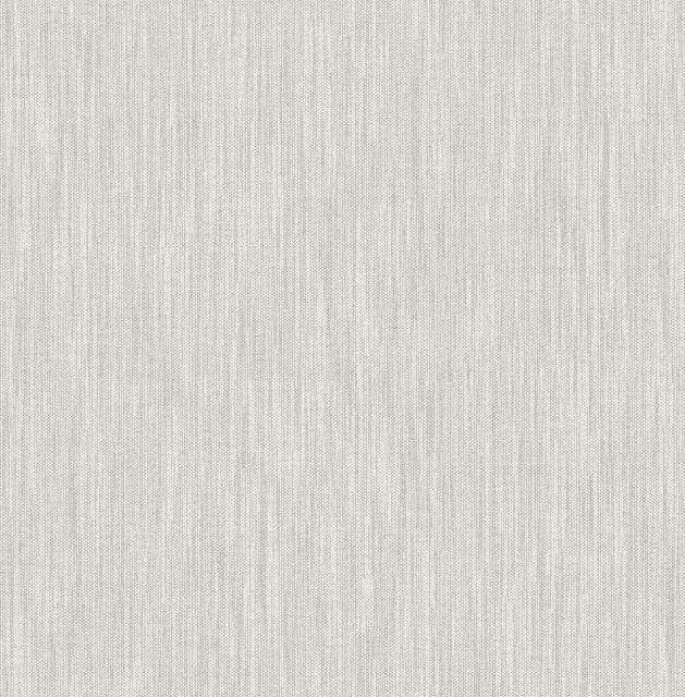 Chenille Light Grey Faux Linen Wallpaper by A-Street Prints Designer BlueBell Covers about 56.4 square feet 20.5-in by 33-ft long roll Unpasted 0 - Swanky Fabrics -
