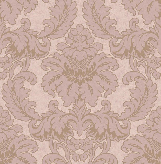 Windsor Pink Damask Wallpaper by Brewster Designer Archive Collection Covers about 56.4 square feet 20.5-in by 33-ft long roll Unpasted 21 - Swanky Fabrics - Windsor Pink Damask Wallpaper by Brewster Designer Archive Collection Covers about 56.4 square feet 20.5-in by 33-ft long roll Unpasted 21 - Swanky Fabrics -