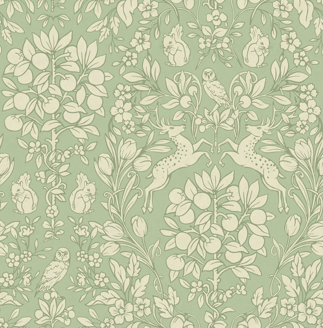 Richmond Sage Floral Wallpaper by Brewster Designer Archive Collection Covers about 56.4 square feet 20.5-in by 33-ft long roll Unpasted 21 - Swanky Fabrics - Richmond Sage Floral Wallpaper by Brewster Designer Archive Collection Covers about 56.4 square feet 20.5-in by 33-ft long roll Unpasted 21 - Swanky Fabrics -