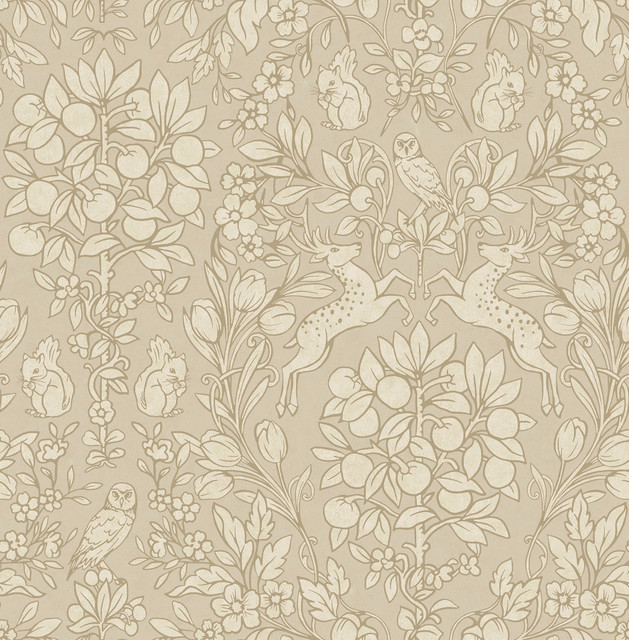 Richmond Taupe Floral Wallpaper by Brewster Designer Archive Collection Covers about 56.4 square feet 20.5-in by 33-ft long roll Unpasted 21 - Swanky Fabrics - Richmond Taupe Floral Wallpaper by Brewster Designer Archive Collection Covers about 56.4 square feet 20.5-in by 33-ft long roll Unpasted 21 - Swanky Fabrics -