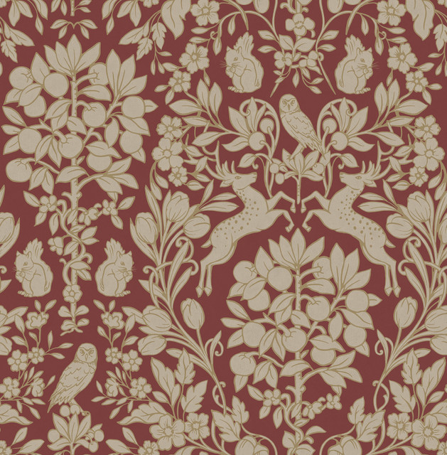Richmond Maroon Floral Wallpaper by Brewster Designer Archive Collection Covers about 56.4 square feet 20.5-in by 33-ft long roll Unpasted 21 - Swanky Fabrics - Richmond Maroon Floral Wallpaper by Brewster Designer Archive Collection Covers about 56.4 square feet 20.5-in by 33-ft long roll Unpasted 21 - Swanky Fabrics -