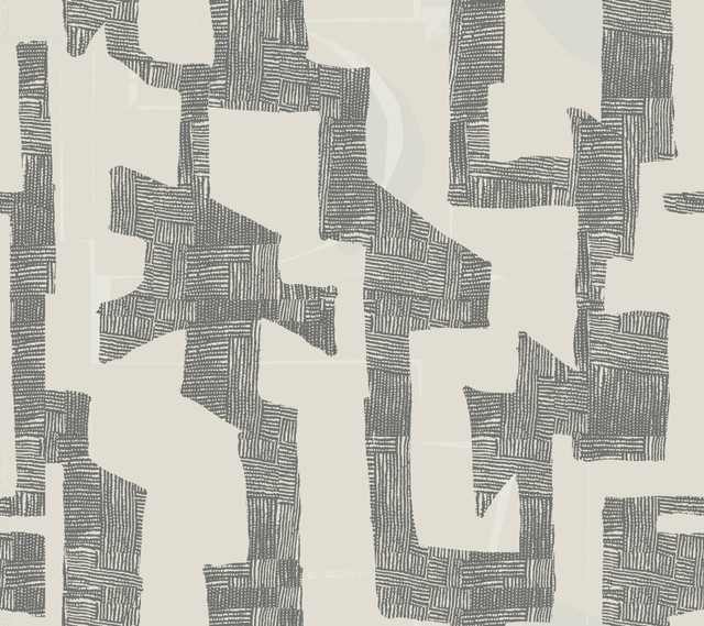 Modern Tribal Linen & Charcoal Wallpaper by York Wallcoverings Designer Artistic Abstracts Covers about 60.8 square feet 27-in by 27-ft long roll Unpasted 24 - Swanky Fabrics - Modern Tribal Linen & Charcoal Wallpaper by York Wallcoverings Designer Artistic Abstracts Covers about 60.8 square feet 27-in by 27-ft long roll Unpasted 24 - Swanky Fabrics -