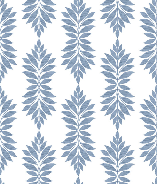 Broadsands Botanica Blue Wallpaper by Inspired by Color Designer Blues II Covers about 56.4 square feet 20.5-in by 33-ft long roll Prepasted 24 - Swanky Fabrics - Broadsands Botanica Blue Wallpaper by Inspired by Color Designer Blues II Covers about 56.4 square feet 20.5-in by 33-ft long roll Prepasted 24 - Swanky Fabrics -