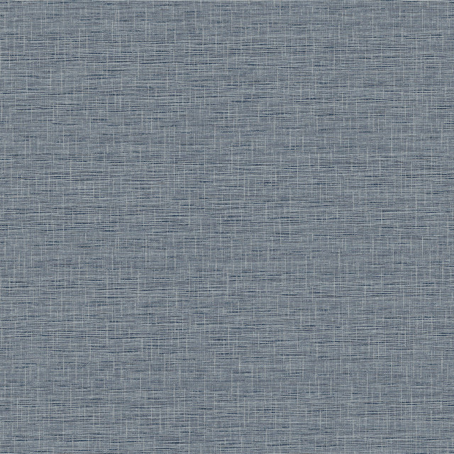 Silk Linen Weave Navy Wallpaper by York Wallcoverings Designer Simply Farmhouse Covers about 56.4 square feet 20.5-in by 33-ft long roll Unpasted 20.5 - Swanky Fabrics - Silk Linen Weave Navy Wallpaper by York Wallcoverings Designer Simply Farmhouse Covers about 56.4 square feet 20.5-in by 33-ft long roll Unpasted 20.5 - Swanky Fabrics -
