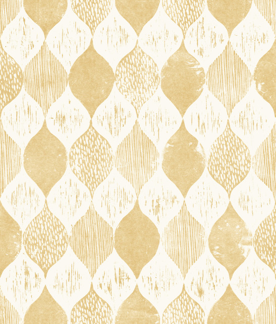 Woodblock Yellow Wallpaper by Magnolia Home Designer Magnolia Home Vol. II Covers about 56.4 square feet 20.5-in by 33-ft long roll Prepasted 24 - Swanky Fabrics - Woodblock Yellow Wallpaper by Magnolia Home Designer Magnolia Home Vol. II Covers about 56.4 square feet 20.5-in by 33-ft long roll Prepasted 24 - Swanky Fabrics -