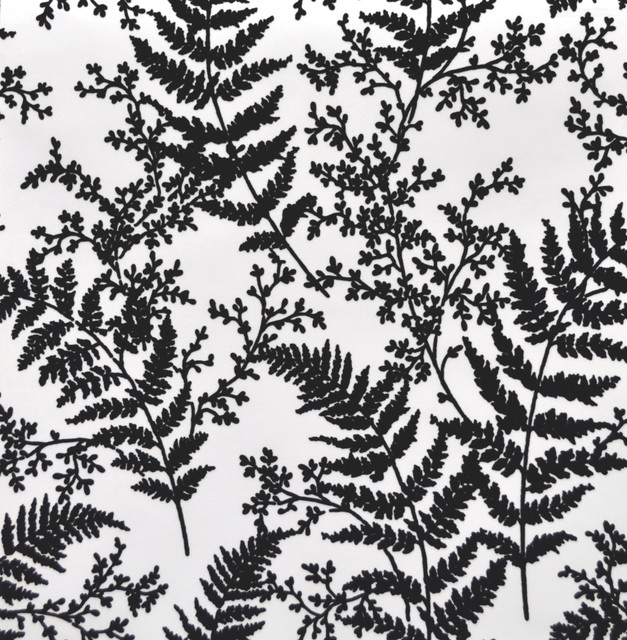 Forest Fern Flock Black Wallpaper by Magnolia Home Designer Magnolia Home Vol. II Covers about 56.4 square feet 20.5-in by 33-ft long roll Unpasted 21 - Swanky Fabrics - Forest Fern Flock Black Wallpaper by Magnolia Home Designer Magnolia Home Vol. II Covers about 56.4 square feet 20.5-in by 33-ft long roll Unpasted 21 - Swanky Fabrics -