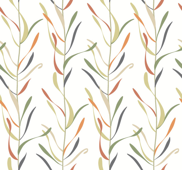 Chloe Vine Sienna Wallpaper by York Wallcoverings Designer Earthy Tones Covers about 60.8 square feet 27-in by 27-ft long roll Prepasted 24 - Swanky Fabrics - Chloe Vine Sienna Wallpaper by York Wallcoverings Designer Earthy Tones Covers about 60.8 square feet 27-in by 27-ft long roll Prepasted 24 - Swanky Fabrics -