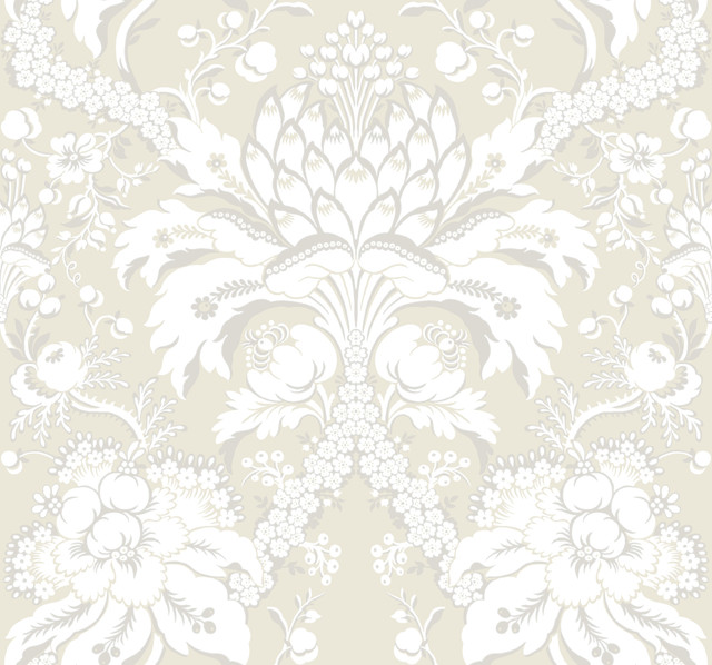 Artichoke Dam Beige & Gold Wallpaper by York Wallcoverings Designer Damask Resource Library Covers about 60.8 square feet 27-in by 27-ft long roll Prepasted 25.25 - Swanky Fabrics - Artichoke Dam Beige & Gold Wallpaper by York Wallcoverings Designer Damask Resource Library Covers about 60.8 square feet 27-in by 27-ft long roll Prepasted 25.25 - Swanky Fabrics -