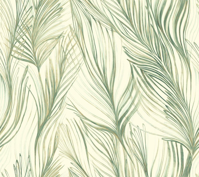Peaceful Plume Green Wallpaper by Candice Olson Designer Candice Olson Botanical Dreams Covers about 60.8 square feet 27-in by 27-ft long roll Unpasted 24 - Swanky Fabrics - Peaceful Plume Green Wallpaper by Candice Olson Designer Candice Olson Botanical Dreams Covers about 60.8 square feet 27-in by 27-ft long roll Unpasted 24 - Swanky Fabrics -