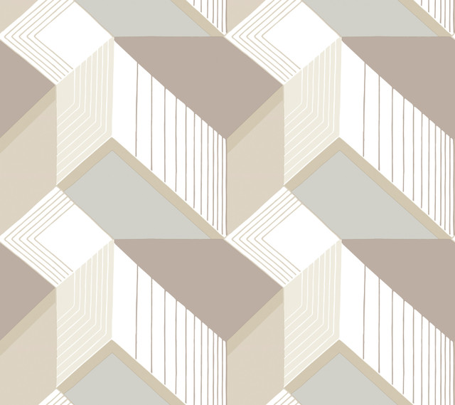 Graphic Geo Blocks White & Cream Wallpaper by Inspired by Color Designer Beige & Neutrals Covers about 60.8 square feet 27-in by 27-ft long roll Prepasted 24 - Swanky Fabrics - Graphic Geo Blocks White & Cream Wallpaper by Inspired by Color Designer Beige & Neutrals Covers about 60.8 square feet 27-in by 27-ft long roll Prepasted 24 - Swanky Fabrics -