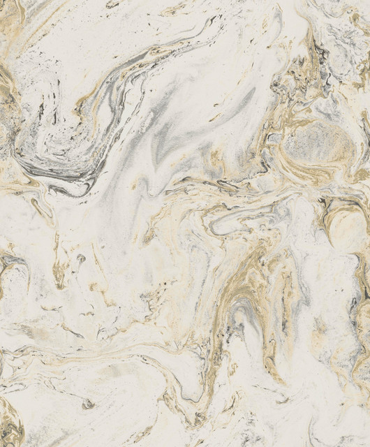Oil & Marble Black & Gold Metallic Wallpaper by Antonina Vella Designer Antonina Vella Natural Opalescence Covers about 57.8 square feet 21-in by 33-ft long roll Unpasted 25.2 - Swanky Fabrics - Oil & Marble Black & Gold Metallic Wallpaper by Antonina Vella Designer Antonina Vella Natural Opalescence Covers about 57.8 square feet 21-in by 33-ft long roll Unpasted 25.2 - Swanky Fabrics -