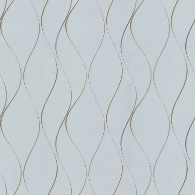Wavy Stripe Light Blue Wallpaper by Antonina Vella Designer Antonina Vella Dazzling Dimensions Volume II Covers about 57.8 square feet 21-in by 33-ft long roll Unpasted 21 - Swanky Fabrics - Wavy Stripe Light Blue Wallpaper by Antonina Vella Designer Antonina Vella Dazzling Dimensions Volume II Covers about 57.8 square feet 21-in by 33-ft long roll Unpasted 21 - Swanky Fabrics -