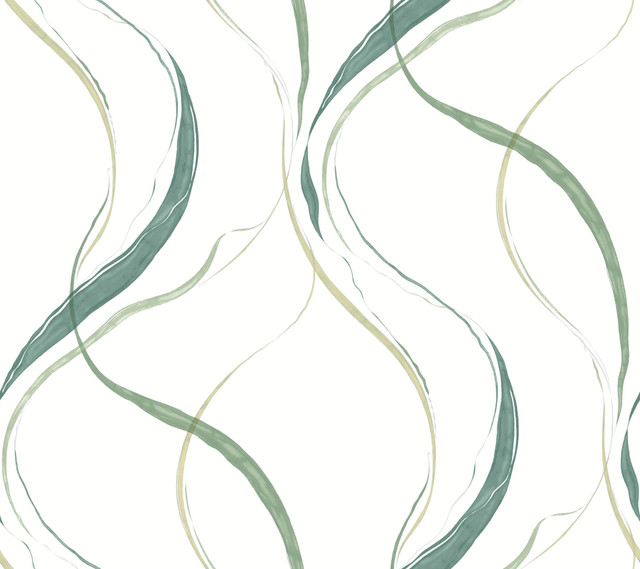 Ink Flow Green Wallpaper by York Wallcoverings Designer Formations Covers about 60.8 square feet 27-in by 27-ft long roll Unpasted 24 - Swanky Fabrics - Ink Flow Green Wallpaper by York Wallcoverings Designer Formations Covers about 60.8 square feet 27-in by 27-ft long roll Unpasted 24 - Swanky Fabrics -