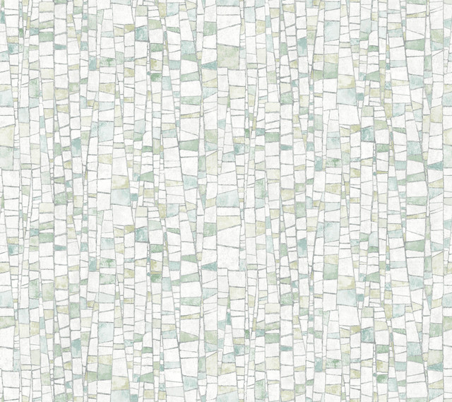 Kaleidoscopic Green Wallpaper by York Wallcoverings Designer Formations Covers about 60.8 square feet 27-in by 27-ft long roll Unpasted 24 - Swanky Fabrics - Kaleidoscopic Green Wallpaper by York Wallcoverings Designer Formations Covers about 60.8 square feet 27-in by 27-ft long roll Unpasted 24 - Swanky Fabrics -