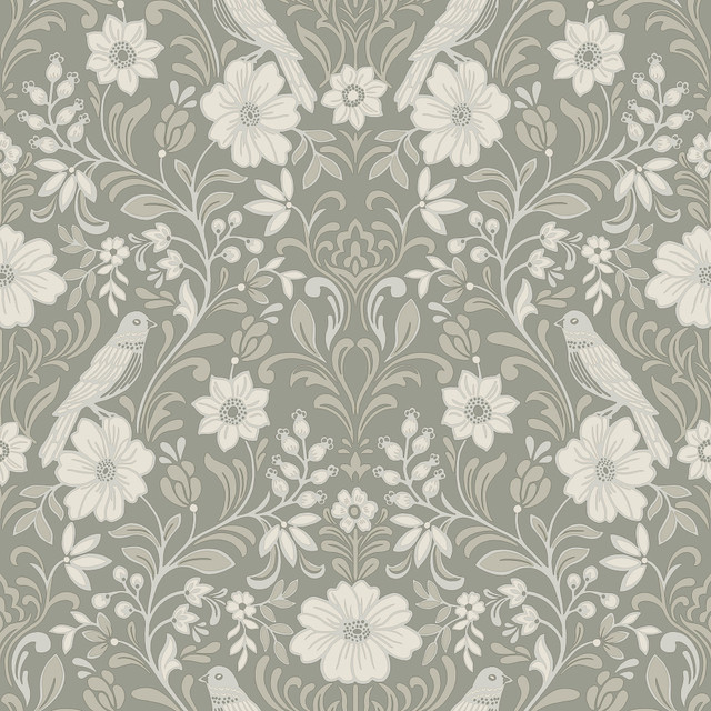 Colette Grey Wallpaper by Magnolia Home Designer Magnolia Home 4 Covers about 56.4 square feet 20.5-in by 33-ft long roll Prepasted 20.5 - Swanky Fabrics - Colette Grey Wallpaper by Magnolia Home Designer Magnolia Home 4 Covers about 56.4 square feet 20.5-in by 33-ft long roll Prepasted 20.5 - Swanky Fabrics -